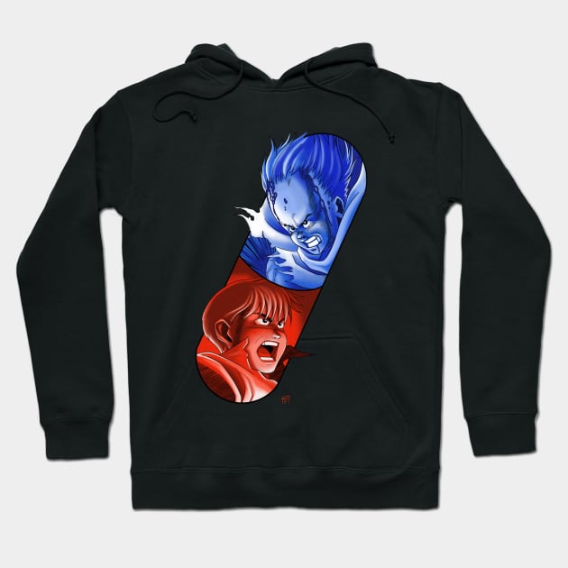 Anime cool guys Hoodie by Art by Crystal Fiss 